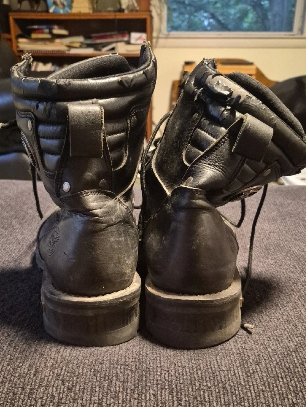 Harley-Davidson Men's Black Leather Lace-Up Work Boots